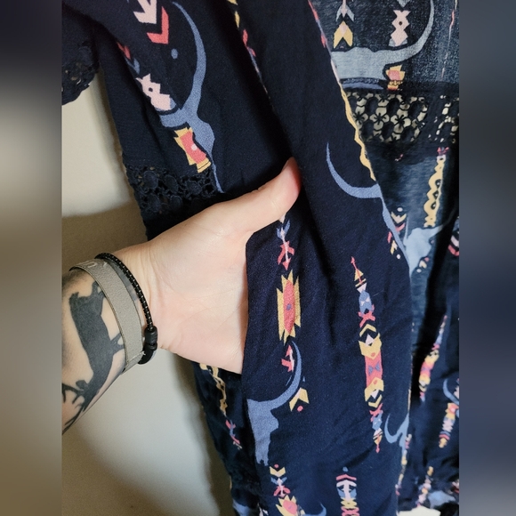 NWOT Ariat Longhorn Duster Cardigan, XS/S - Picture 3 of 4